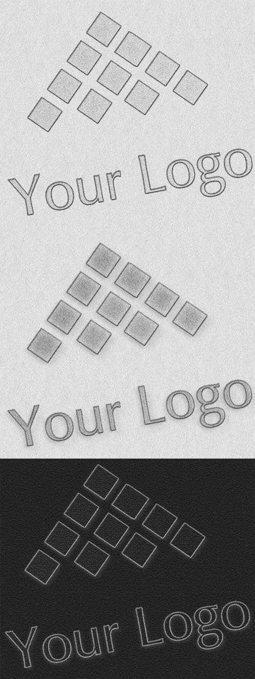 Logo Mock-ups - Sketch Style - Creativemarket 4407