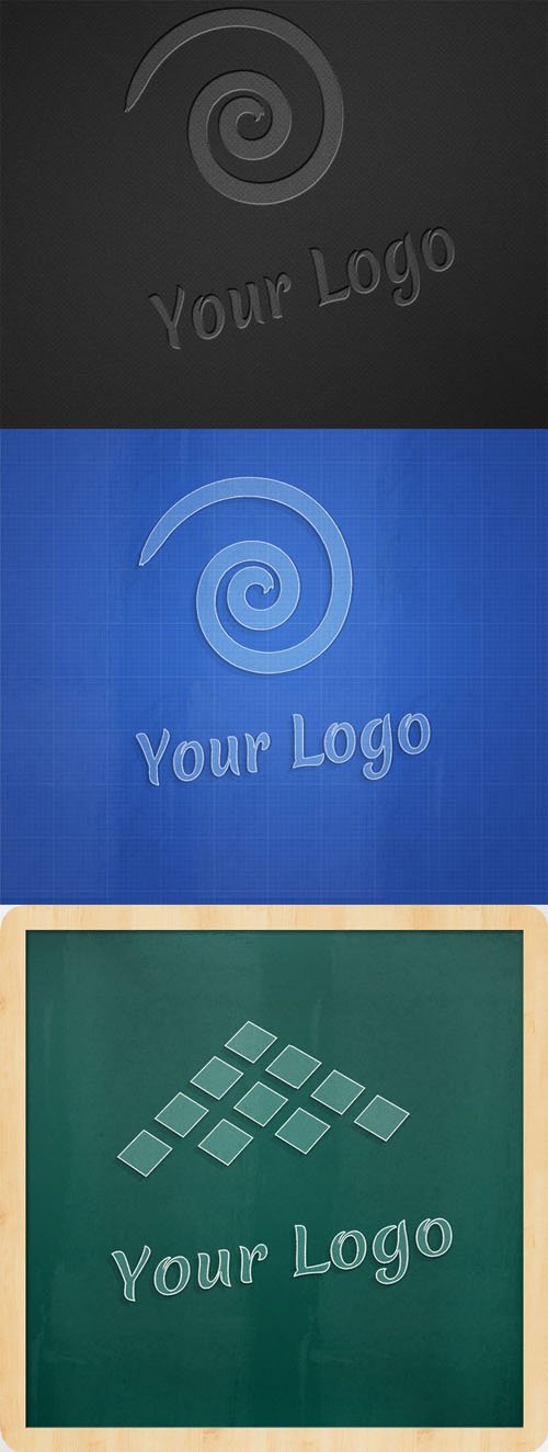 Logo Mock-ups - Dark Style - Creativemarket 2754