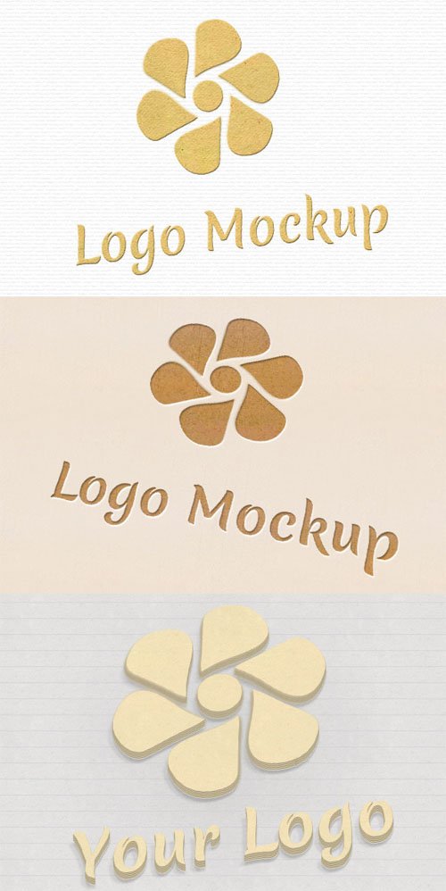 Logo Mock-ups - Paper Style - Creativemarket 3562