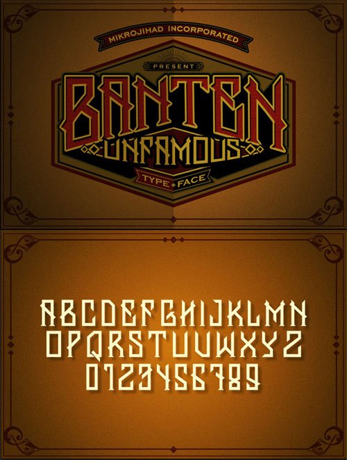 Banten Unfamous Typeface - Creativemarket 102743