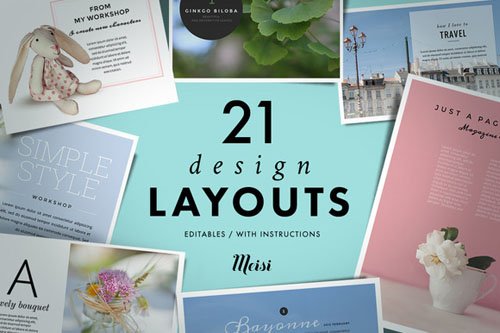 21 Design Layouts - Creativemarket 129071