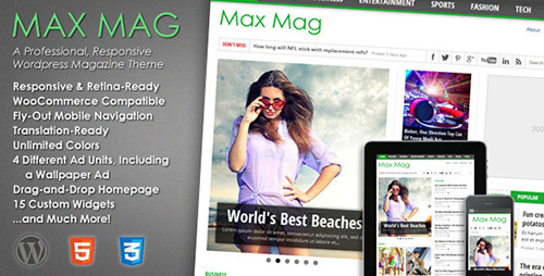 ThemeForest - Max Mag v2.3 - Responsive Wordpress Magazine Theme