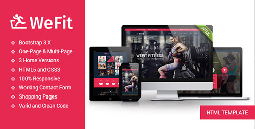 ThemeForest - WeFit - Premium Bootstrap Health & Fitness Template - RIP