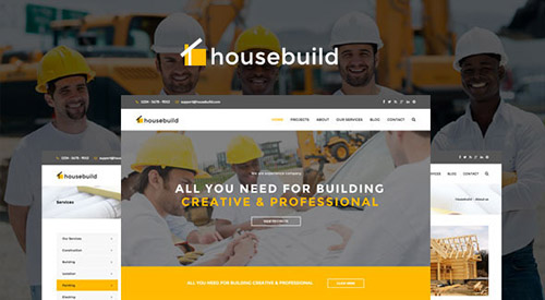ThemeForest - Housebuild - HTML Construction Business Template - RIP