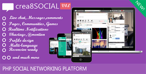 CodeCanyon - crea8social v4.0 - PHP Social Networking Platform