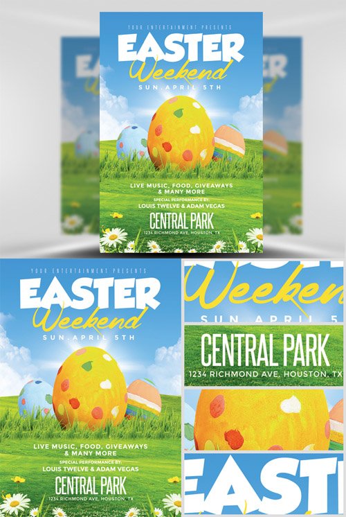 Easter Weekend Flyer Template 2