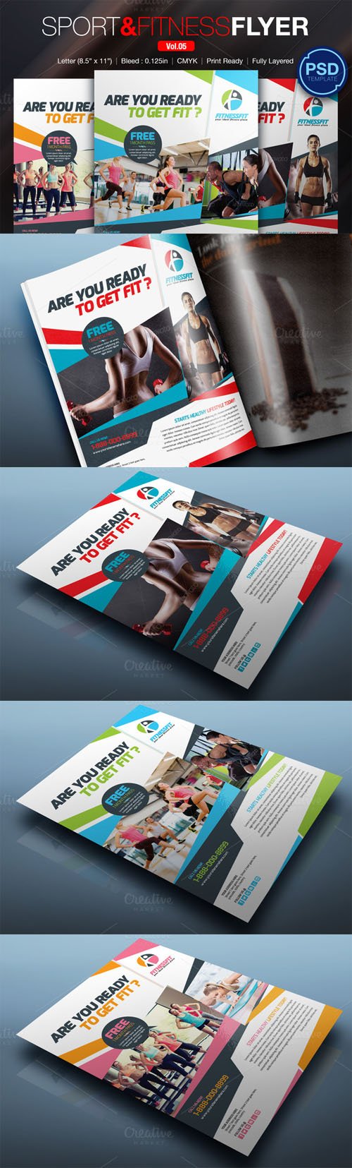 Sport & Fitness Flyer Vol.05 - Creativemarket 165117