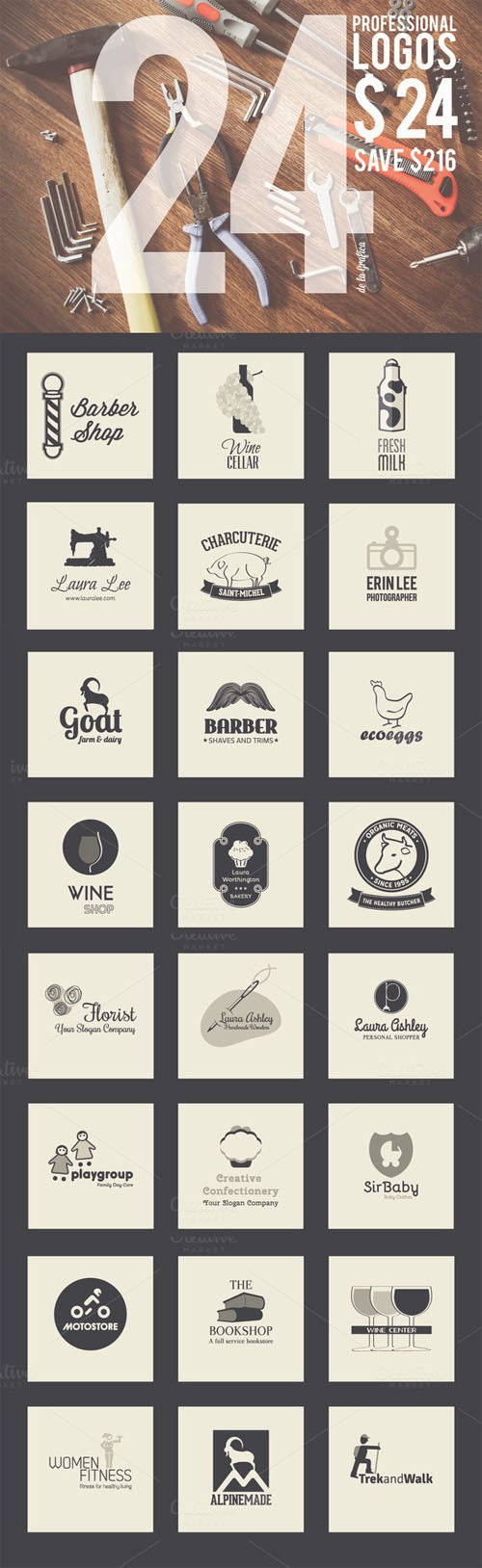 24 Professional Logos Templates - Creativemarket 161376