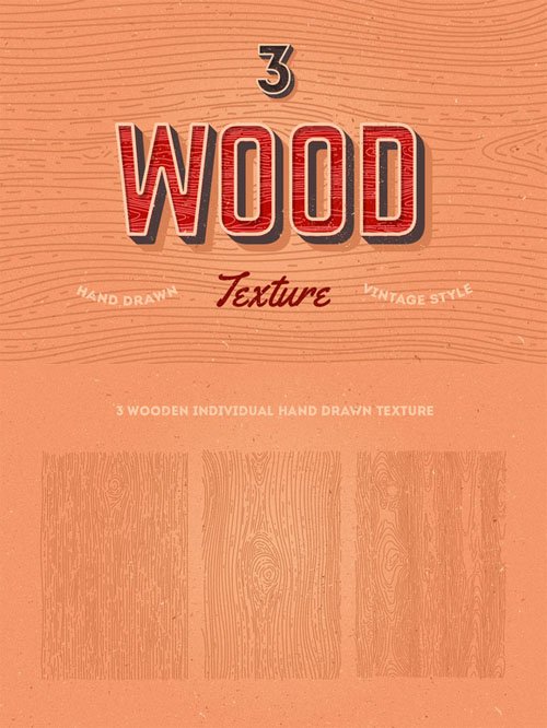 3 Wood individual textures - Creativemarket 107429