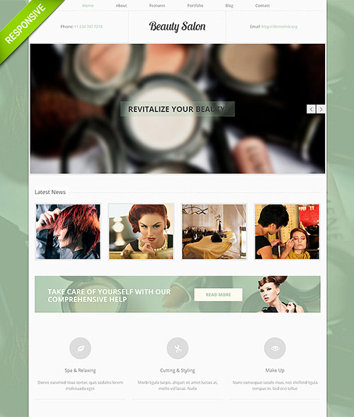 FlashMint - Beauty Salon Responsive Bootstrap HTML Theme