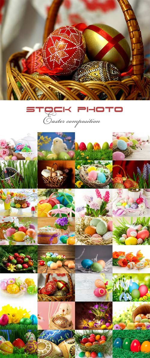 Easter composition raster graphics