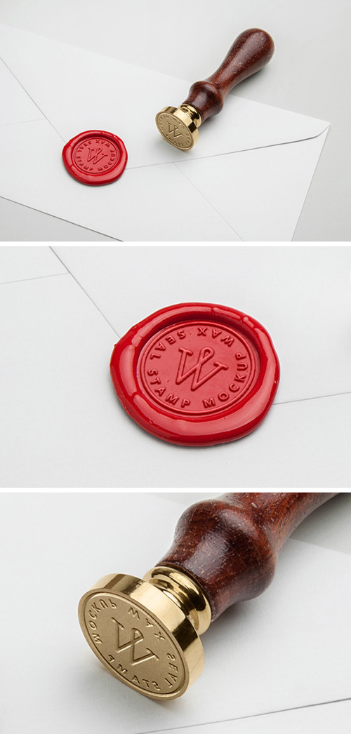 PSD Mock-Up - Wax Seal Stamp