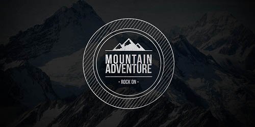 Vector Mountain Adventure Banner