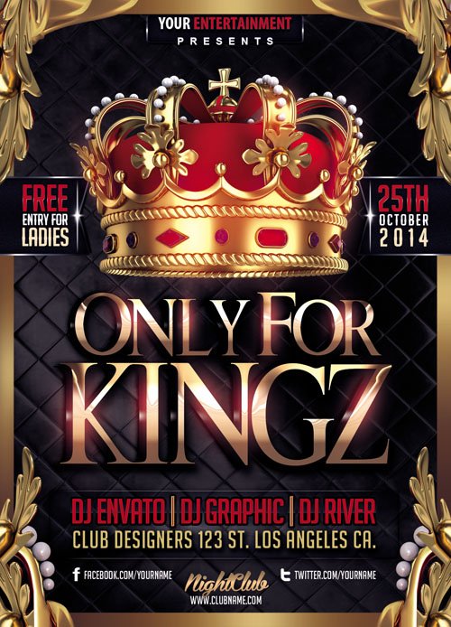 Only For Kingz Flyer Template