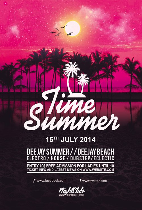 Flyer PSD - Time Summer