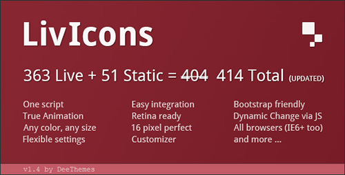 CodeCanyon - LivIcons v1.4 - 303 Truly Animated Vector Icons