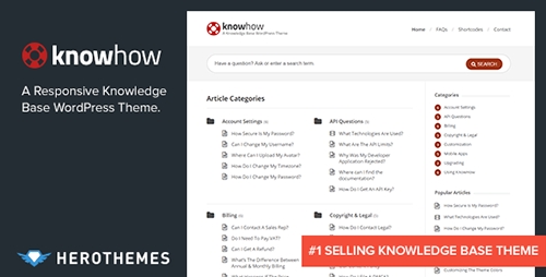 ThemeForest - KnowHow v1.1.7 - A Knowledge Base WordPress Theme