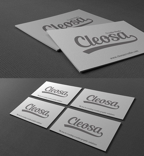 Cleosa Business Card Mock-Ups PSD