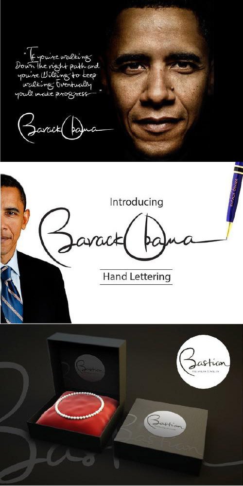 Obama Hand Lettering Font
