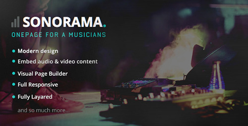 ThemeForest - Sonorama v1.3.5 - Music Band & Musician WordPress Theme