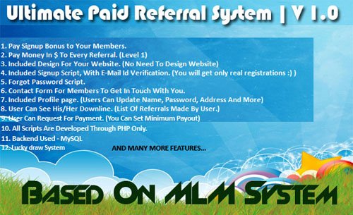 CodeCanyon - Ultimate Paid Referral System v1.0.3