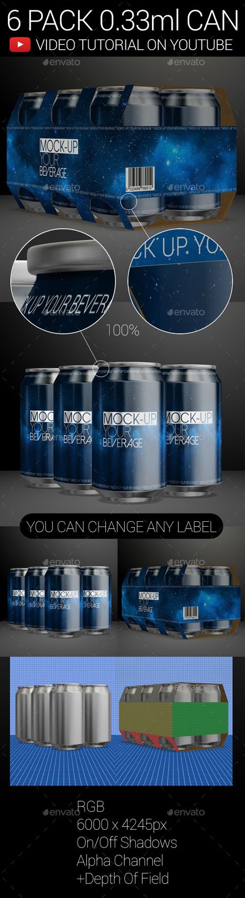 6 Pack 0.33ml Can 02 - Graphicriver 9961102