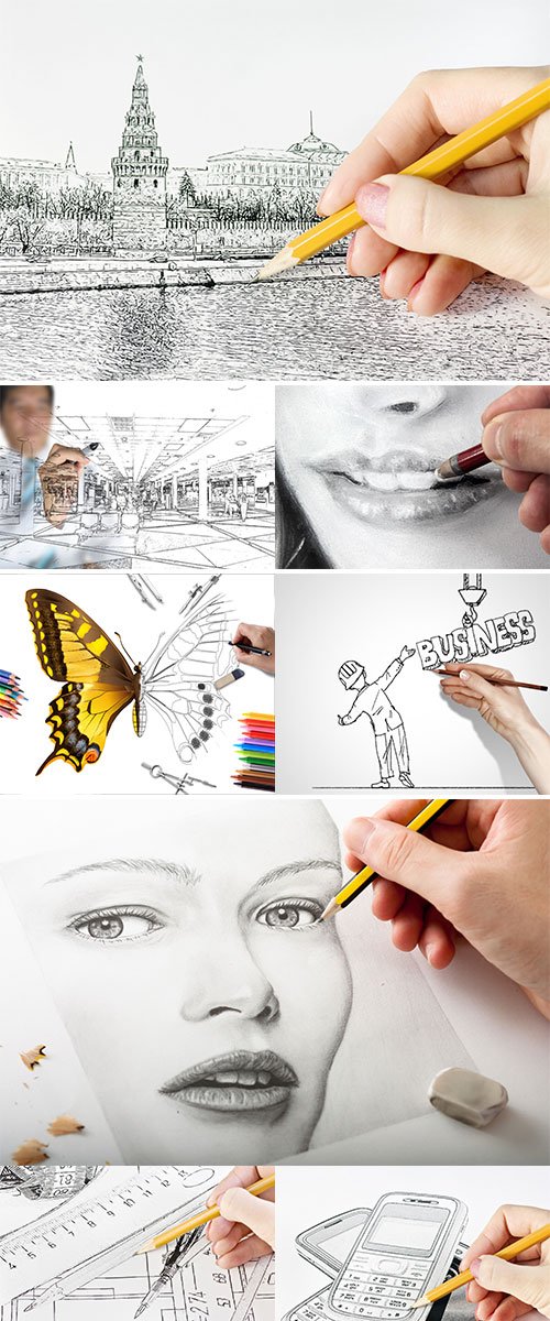 Stock Photos Sketch pencil drawing
