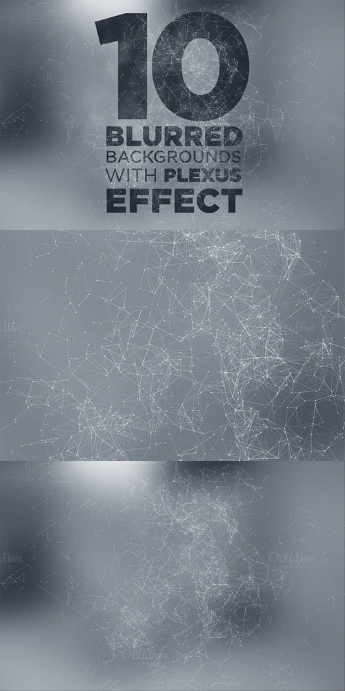 10 Blurry Backgrounds +Plexus Effect - Creativemarket 20415