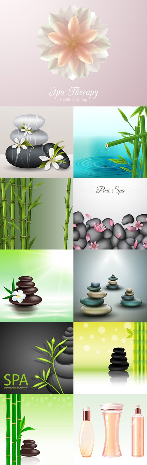 Spa concept Vector Graphics set 2