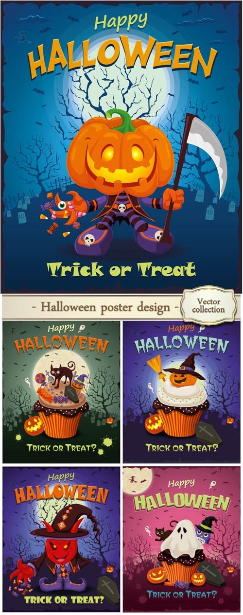 Vintage Halloween Poster Design