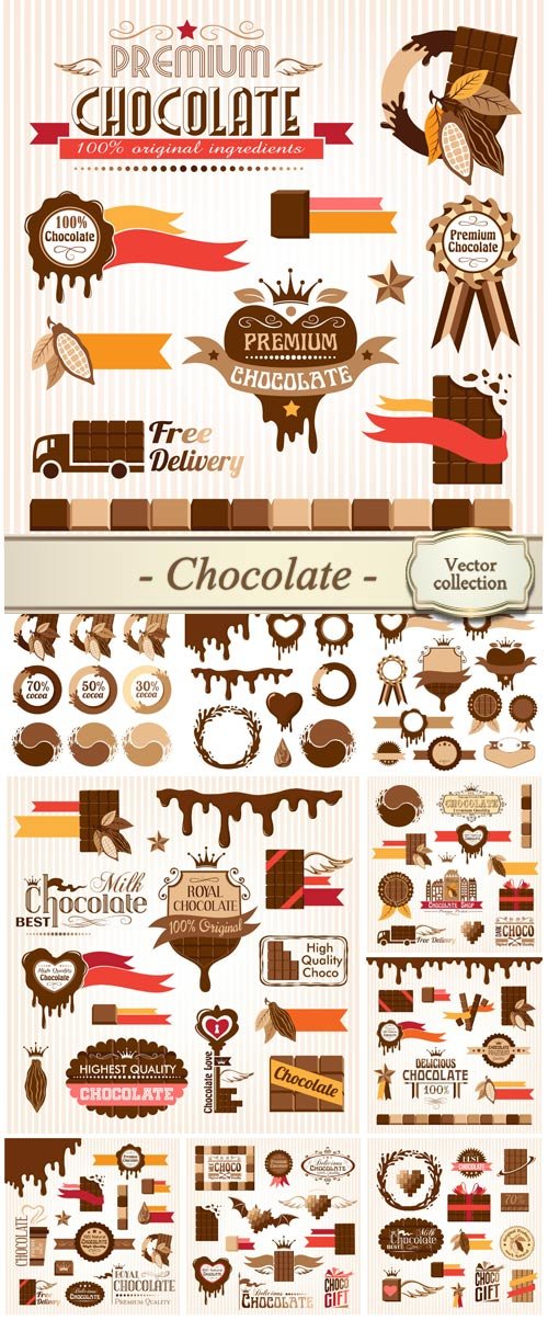 Chocolate, vector logos