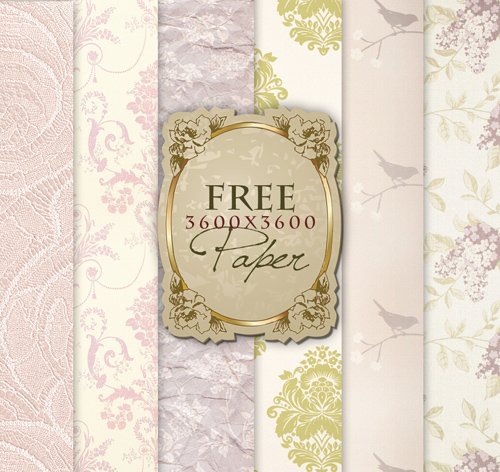 Soft Ornamental Backgrounds in Vintage Style