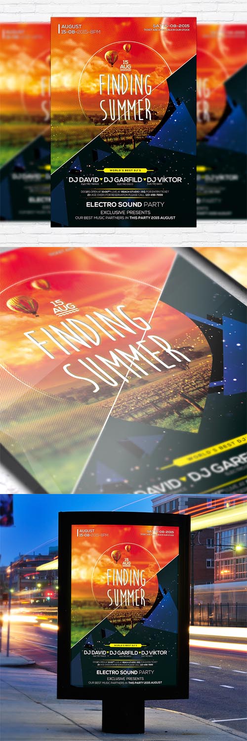 Flyer Template - Finding Summer + Facebook Cover