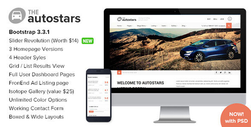 ThemeForest - AutoStars v1.2 - Responsive Car Dealership Template - 10108795