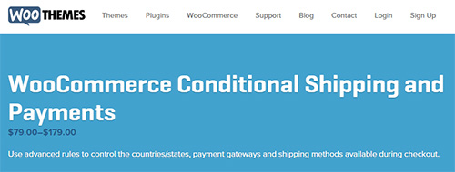 WooThemes - WooCommerce Conditional Shipping and Payments v1.1.8