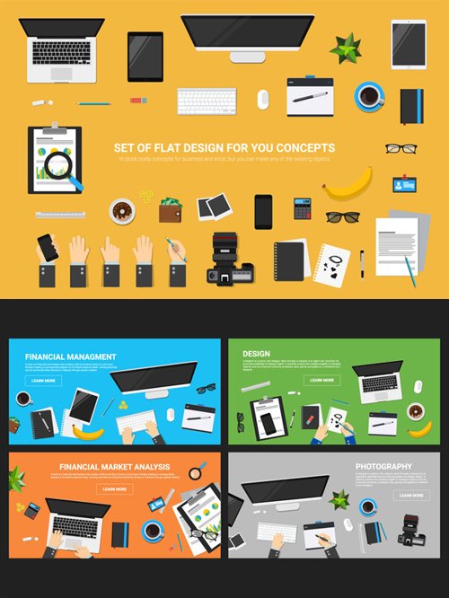 CM - Set flat vector for you concepts 397260