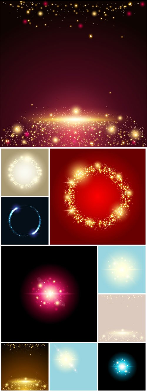 Vector backgrounds with glow