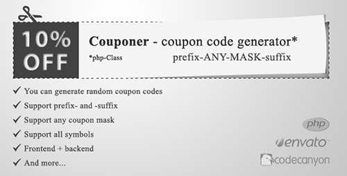 CodeCanyon - "Couponer" v1.0 - coupon code generator - 8640355
