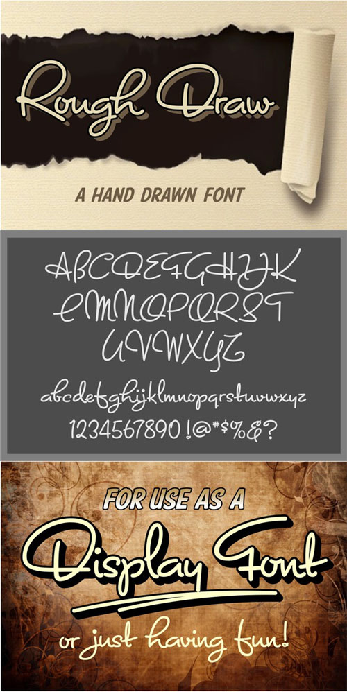 Rough Draw Font