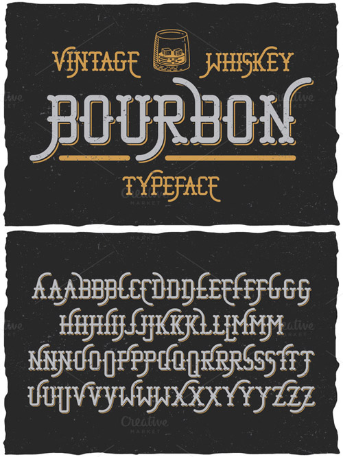 Bourbon Whiskey Typeface Font