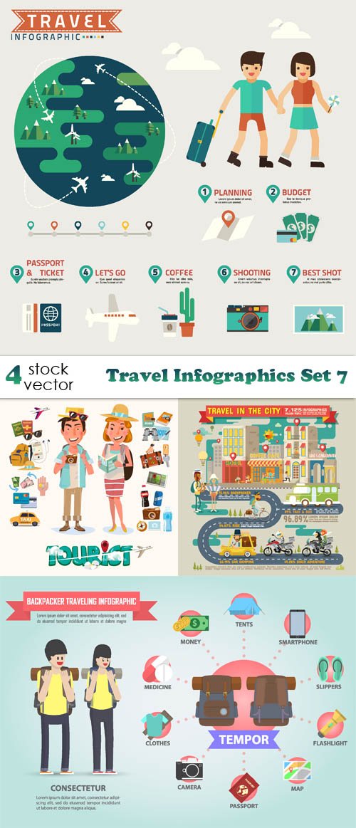 Vectors - Travel Infographics Set 7