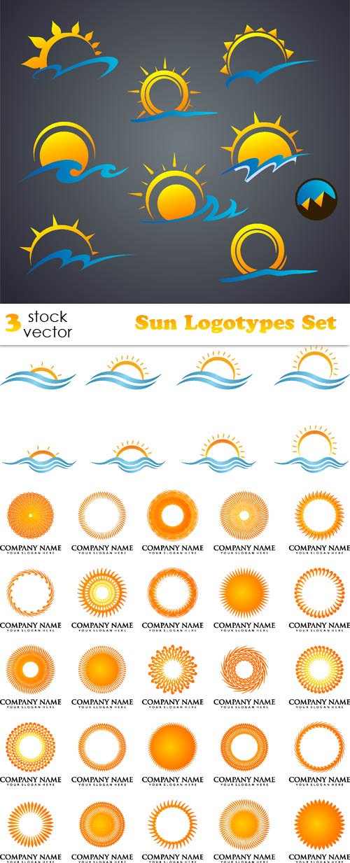Vectors - Sun Logotypes Set