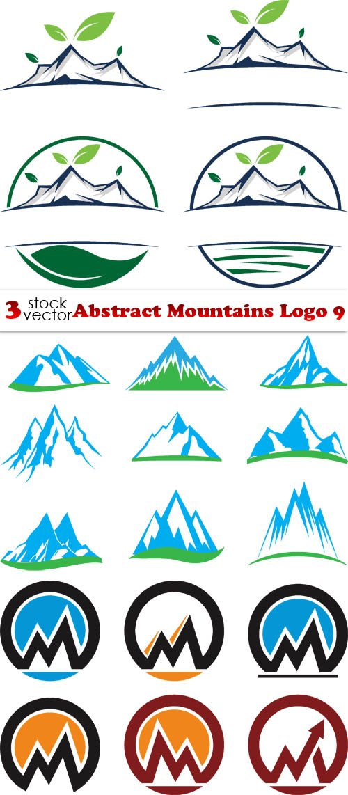 Vectors - Abstract Mountains Logo 9