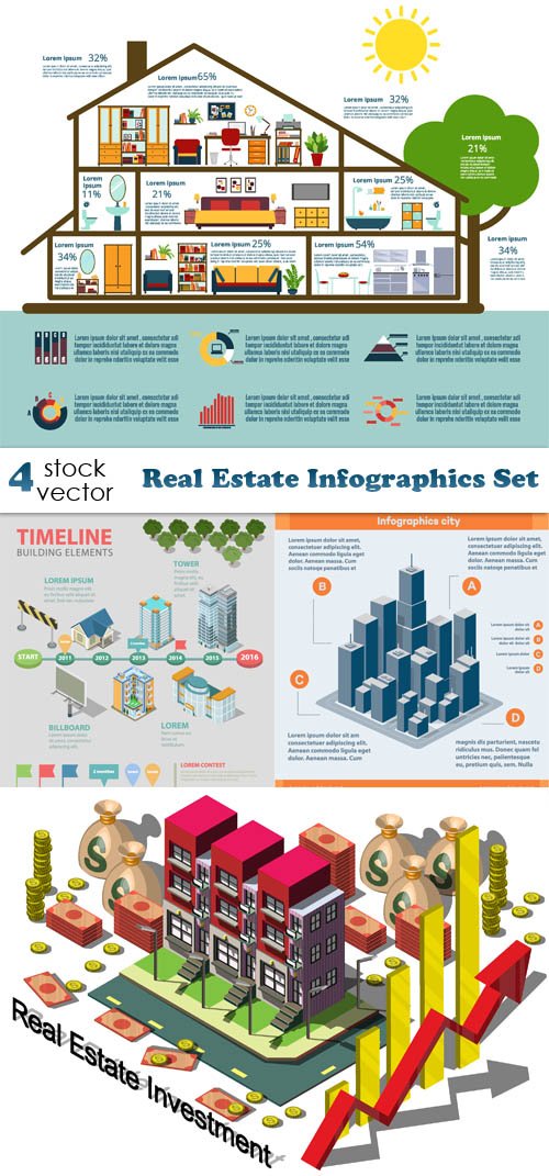 Vectors - Real Estate Infographics Set