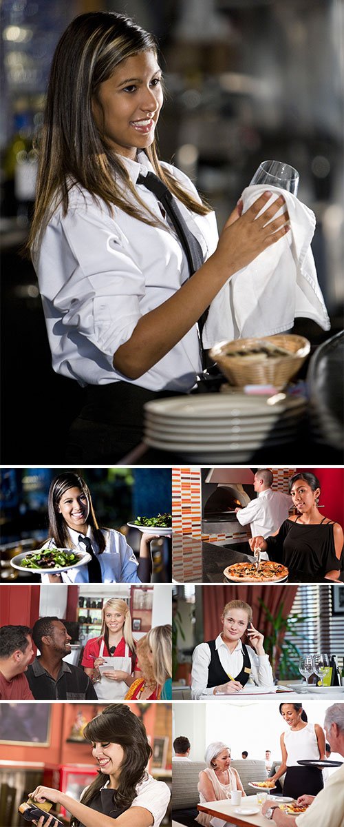 Stock Image Hispanic waitress