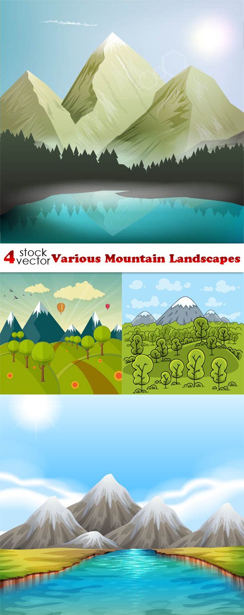 Vectors - Various Mountain Landscapes