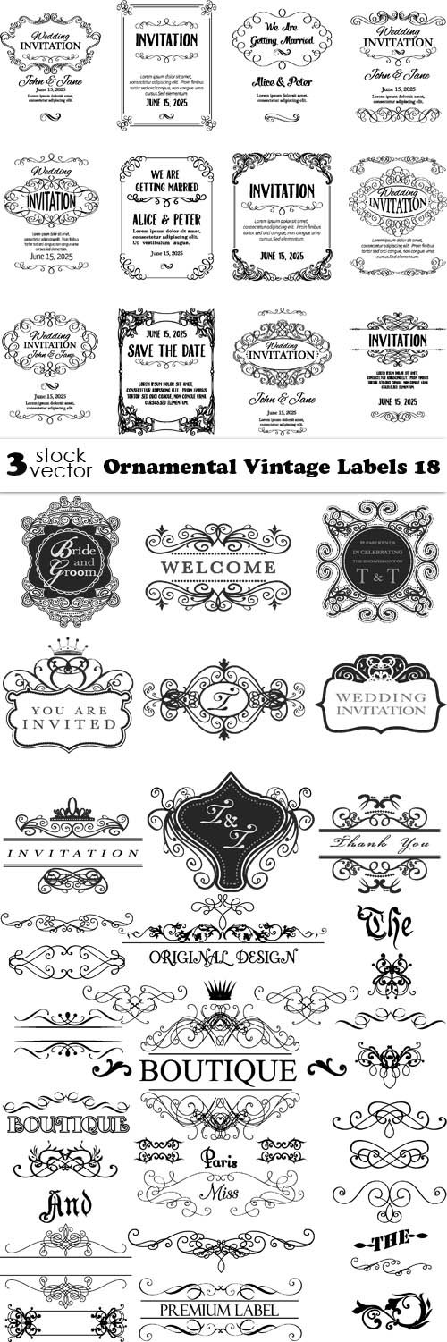 Vectors - Ornamental Vintage Labels 18