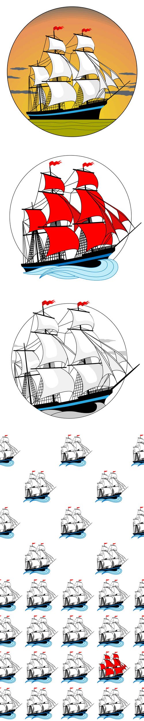 Sailing ship - Vectors