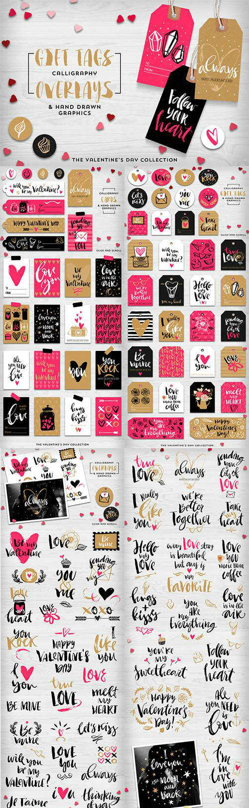 Valentine's Day Gift Tags & Overlays - 518165