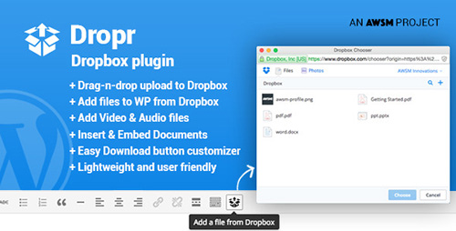 CodeCanyon - Dropr v1.1 - Dropbox Integration plugin for WordPress - 10497862